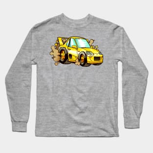 Cute Car Chibi Yellow Long Sleeve T-Shirt